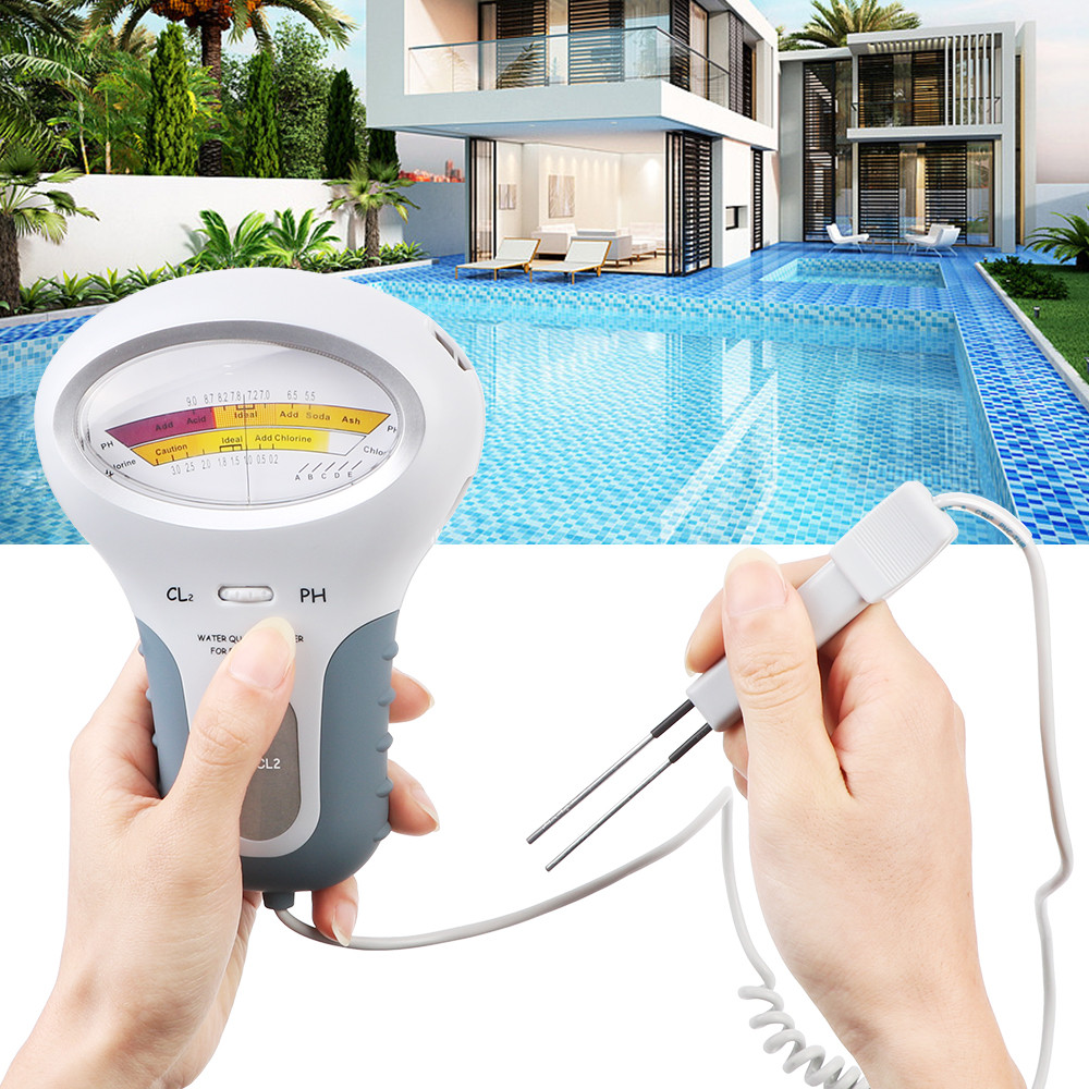 Marine Aquarium Water Testing - 2 في 1 PH الكلور متر