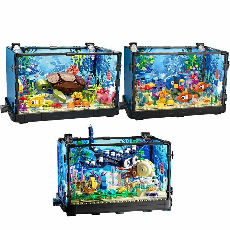 Aquarium Marine - مجموعة مكعبات بناء حوض السمك مع