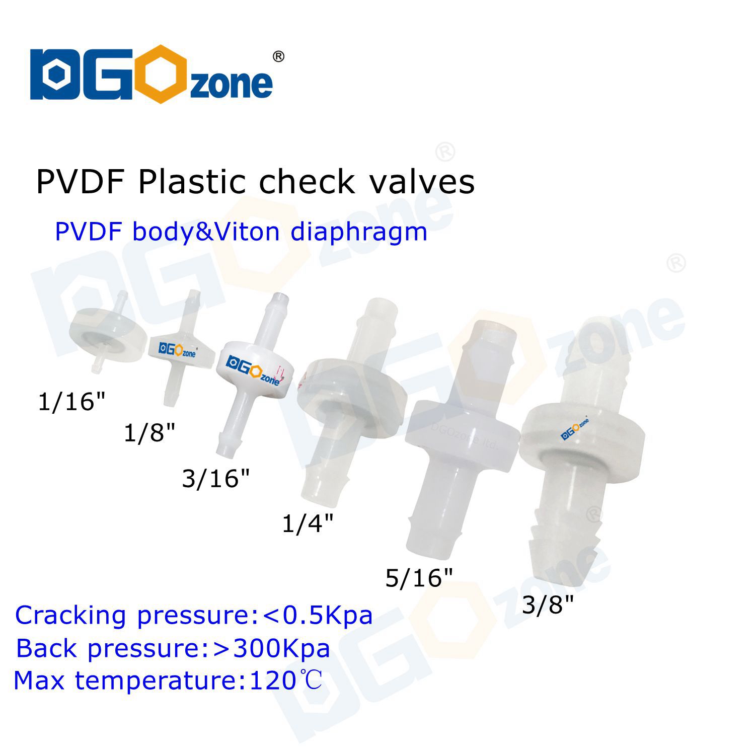 Marine Aquarium Ozone Generator - PVDF صمام الاختيار الحجاب الحاجز البلاستيك