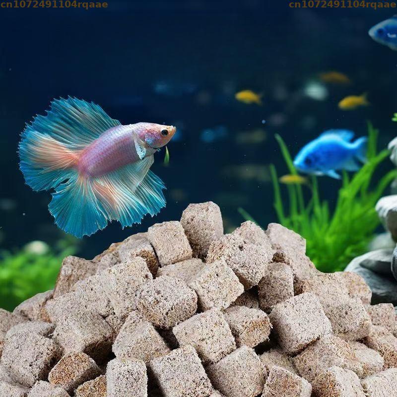 Marine Aquarium Worms - مكعبات ديدان الدم المجففة بالتجميد طبيعياً،