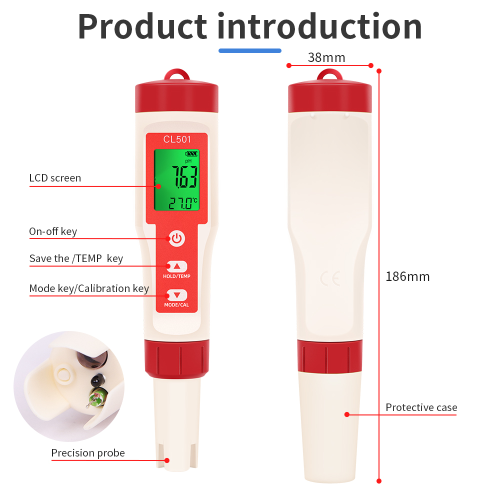 PH/CL2/H2/ORP/مقياس الحرارة كا - مراجعة Marine Aquarium Water Testing وسعره
